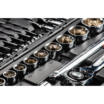 ZESTAW KLUCZY NASADOWYCH 1/4'',1/2'' 77 CZĘŚCI CRV