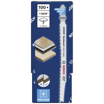 Brzeszczot do wyrzynarki do drewna T308BF 100szt. Bosch 2608900546