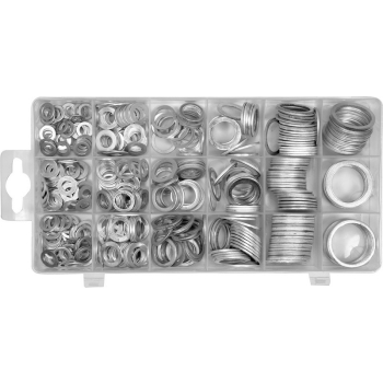 ZESTAW PODKŁADEK ALUMINIOWYCH 450 SZT. MIX ROZMIARÓW