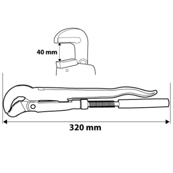 KLUCZ DO RUR TYP '90', 1.0'', 320 MM
