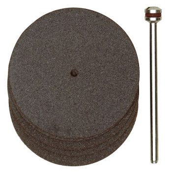 TARCZA KORUNDOWA 38MM, 5SZT. + TRZPIEŃ