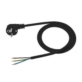 PRZEWÓD PRZYŁĄCZ.Z WTYCZKĄ KĄTOWĄ 3*1 OMY ŻO 5M CZARNY