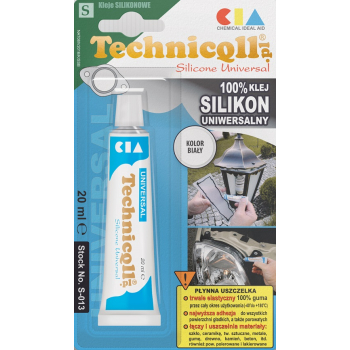 KLEJ SILIKON UNIWERSALNY BIAŁY 20ML