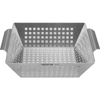 KOSZYK DO GRILLOWANIA, STAL NIERDZEWNA 26*22*7CM