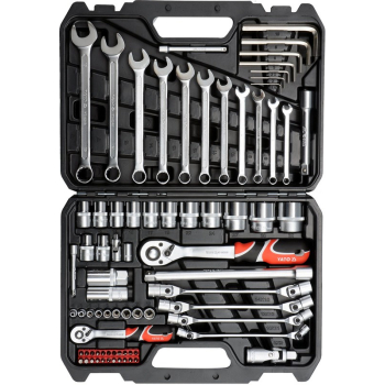 ZESTAW NARZĘDZIOWY 1/2'' 1/4'' 77 CZĘŚCI L