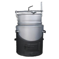 PARNIK Z SZAMOTEM CZARNY 60 L