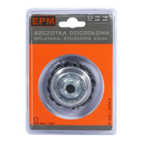 SZCZOTKA DOCZOŁOWA SPLATANA STOŻEK 65MM ZN