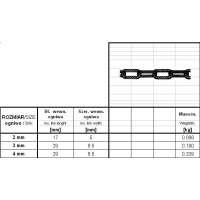 ŁAŃCUCH KWADRATOWY 4MM BRĄZOWY