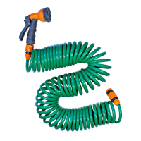 WĄŻ SPIRALNY 15M ZŁĄCZKA + PISTOLET