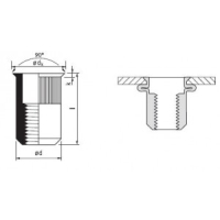 NITONAKRĘTKA Z KOŁNIERZEM STOŻKOWYM ZREDUKOW. AN320 M3*15