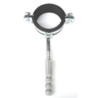 UCHWYT DO RUR POJEDYNCZY Z TŁUMIKIEM 4''