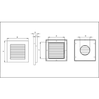 KRATKA WENTYLACYJNA IMPERIO Z ŻALUZJĄ MECHANICZNĄ 125MM