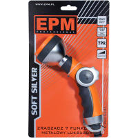 ZRASZACZ PISTOLETOWY REGULOWANY 7-FUNKCYJMY SOFT SILVER