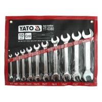 KLUCZE PŁASKIE Z POLEROWANĄ GŁÓWKĄ 10-CZĘŚCI 6-27MM