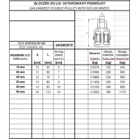 BLOCZEK DO LIN STAŁY PODWÓJNY 50MM