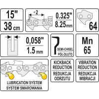 ŁAŃCUCH TNĄCY DO PILARKI 15'' .325 1.5MM 64Z