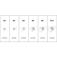 ZESTAW NITONAKRĘTEK STALOWYCH M3- M10, 150SZT