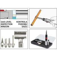 LUTOWNICA GAZOWA 3IN1 Z AKCESORIAMI Z ZAPŁONEM PIEZO