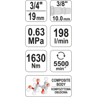 KLUCZ PNEUMATYCZNY 3/4 1630NM