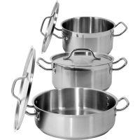 GARNEK NISKI Z POKRYWKĄ ZE STALI NIERDZEWNEJ 24*11CM 5L