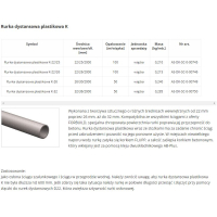 RURKA DYSTANSOWA PLASTIKOWA K-22/25 2000MM