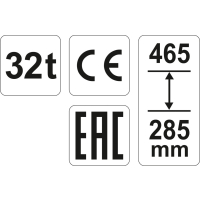 Podnośnik hydrauliczny słupkowy 32T Yato YT-17008