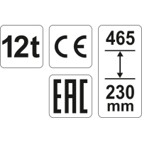 Podnośnik hydrauliczny słupkowy 12T Yato YT-17005