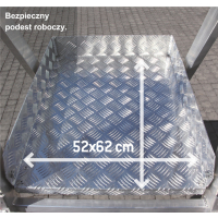 DRABINA/PODEST ROBOCZY PLS3 80/130CM 3 STOPNI