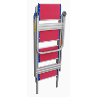 SCHODKI SKŁADANE 93CM 4 STOPNIE + PORĘCZ