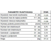 RUSZTOWANIE, TYP RA-1120 MODEL 314A