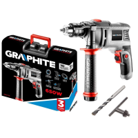 WIERTARKA UDAROWA 650W UCHWYT KLUCZYKOWY 13 MM OBROTY 0-3000