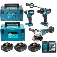 ZESTAW COMBO LI-ION 18V DGA513+DHP481+DTD153+DHR243 3*5.0AH