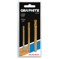 WIERTŁO-PIŁA HSS DO METALU I DREWNA KOMPLET 3SZTUKI