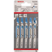 Brzeszczot do wyrzynarki do metalu T123X 5szt. Bosch 2608638473