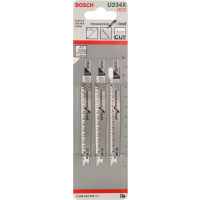 Brzeszczot do wyrzynarki do drewna U234X 3szt. Bosch 2608633525