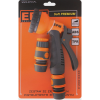 ZRASZACZ PISTOLETOWY 8-FUNKCYJNY + 3 ZŁĄCZKI TPR