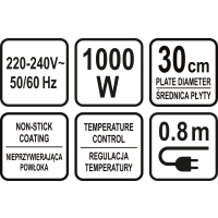 NALEŚNIKARKA 1000W 30CM