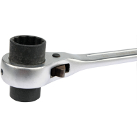 KLUCZ NASADOWY DWUSTRONNY Z GRZECHOTKĄ 19*22MM