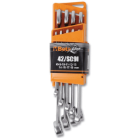 KOMPLET 9 KLUCZY PŁASKO-OCZKOWYCH W UCHWYCIE