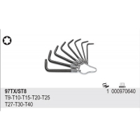 KOMPLET KLUCZY TRZPIENIOWYCH KĄTOWYCH PROFI 8SZT