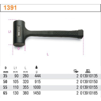 MŁOTEK BEZODRZUTOWY POKRYTY GUMĄ 55 MM
