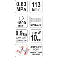 WIERTARKA PNEUMATYCZNA KOMPOZYTOWA
