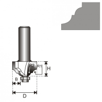FREZ KLASYCZNY Z ŁOŻYSKIEM T8 D39.3 H15.9 R1/R24 46/6.35