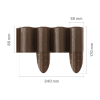 PALISADA OGRODOWA  ECO 2,4M BRĄZOWA