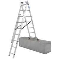 DRABINA ALUMINIOWA 3-ELEMENTOWA CORDA 3*7 SZCZEBLI