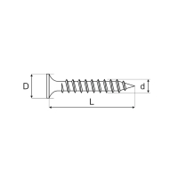 WKRĘT DO DREWNA OCYNK ŻÓŁTY 4.5*30MM