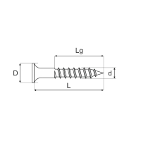 WKRĘT DO DREWNA OCYNK ŻÓŁTY 6.0*70MM GWINT NIEPEŁNY