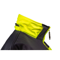KURTKA ROBOCZA OSTRZEGAWCZA SOFTSHELL Z KAPTUREM ŻÓŁTA M