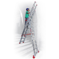 DRABINA TRZYELEMENTOWA 3X7 SZCZEBLI ST200/3N