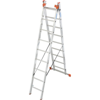 DRABINA ALUMINIOWA 3-ELEMENTOWA TRIBILO 3*9 SZCZEBLI